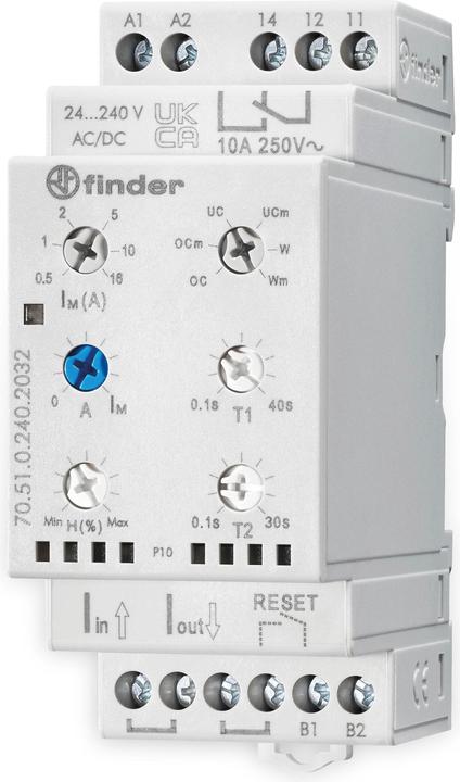 Produktbild Finder Universal Multifunktions-Stromüberwachungsrelais, 1 Wechsler 10 A