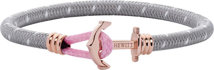 Paul Hewitt Anchor Bracelet Phrep Lite Rose Gold Nylon Grey White Light Pink M (18 cm, Edelstahl, Nylon)