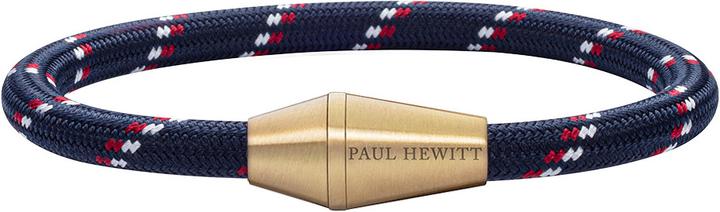 Paul Hewitt Bracelet Conic Brass Nylon Navy Blue Red White M (19 cm, Nylon)