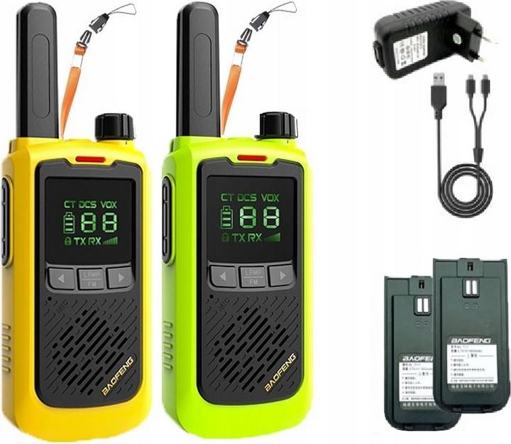 Actual product image Baofeng Walkie-Talkie BF-T17 Yellow (10 km)