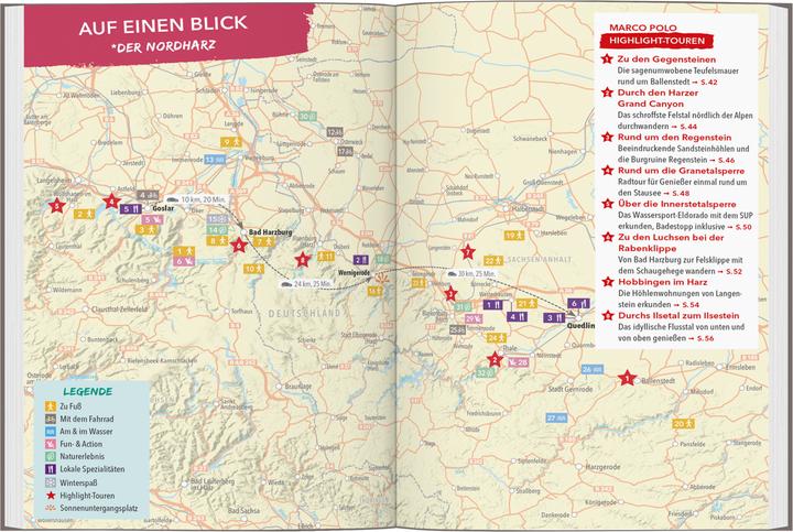 Actual product image OUTDOOR GUIDE Reiseführer Harz (German, Jana Zieseniss, 2025)