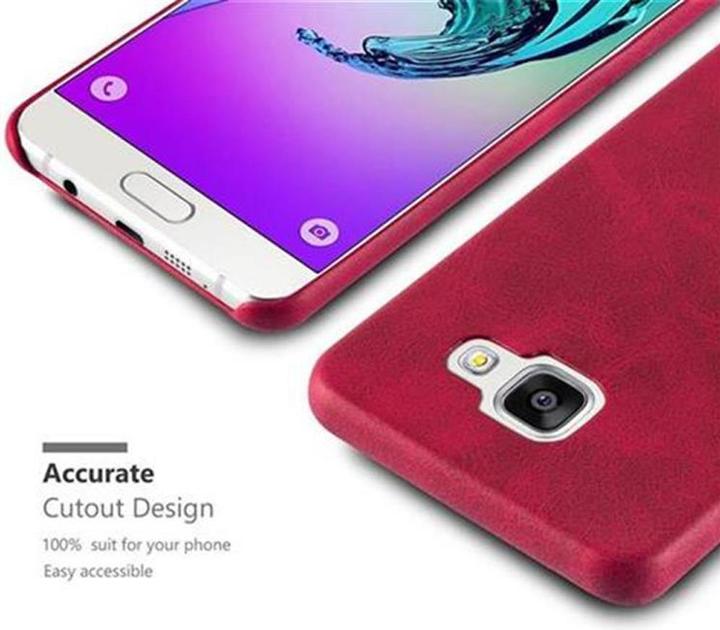 Actual product image Cadorabo Hard cover faux leather with texture (Samsung Galaxy A3)