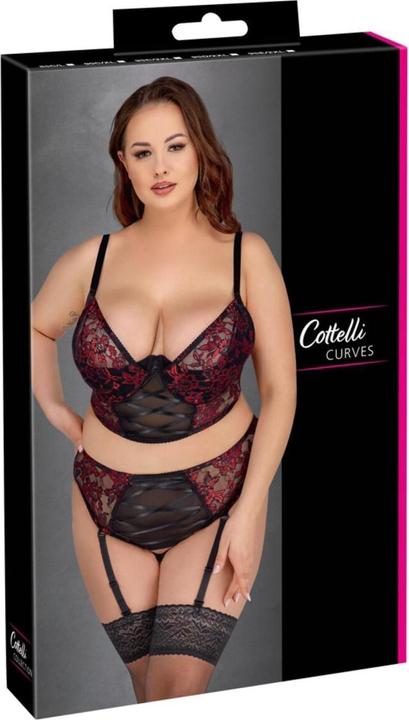 Actual product image Cottelli Collection Bra Set black/red 95C/2XL (95 C)