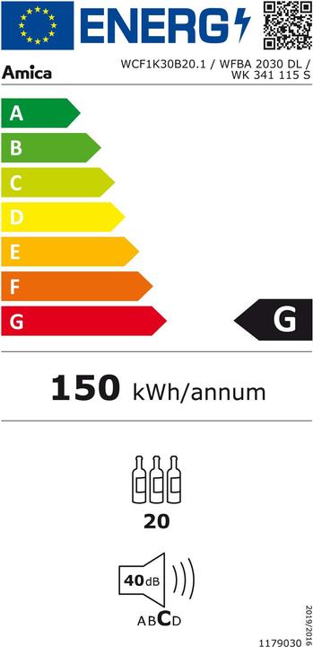 Energy Label Amica Wine air conditioner