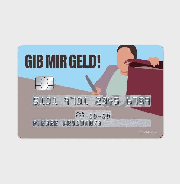 Actual product image SwissMeme Give me some money! Credit card stickers