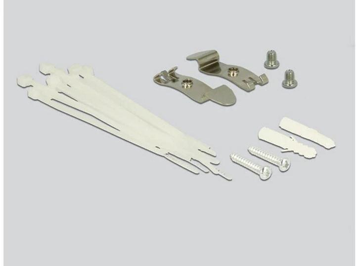 Immagine prodotto Delock Pannello patch da tavolo a 12 porte, kit di guide top-hat
