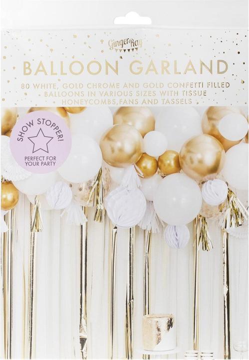 Actual product image Ginger Ray Box of Balloons and Party Decoration in Gold