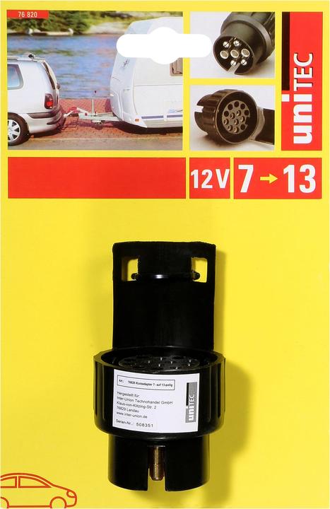 Actual product image Unitec Short adapter
