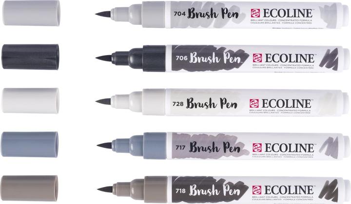 Produktbild Talens Ecoline Brush Pen (Mehrfarbig, Weiss, 5 x)