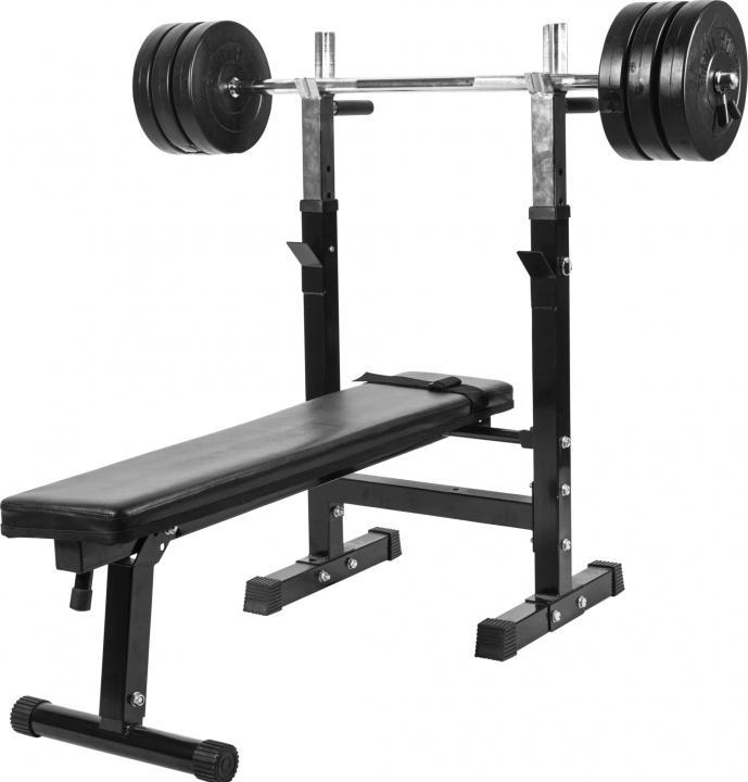 Image du produit Gorilla Sports Hantelbank mit Ablage und Hantelset