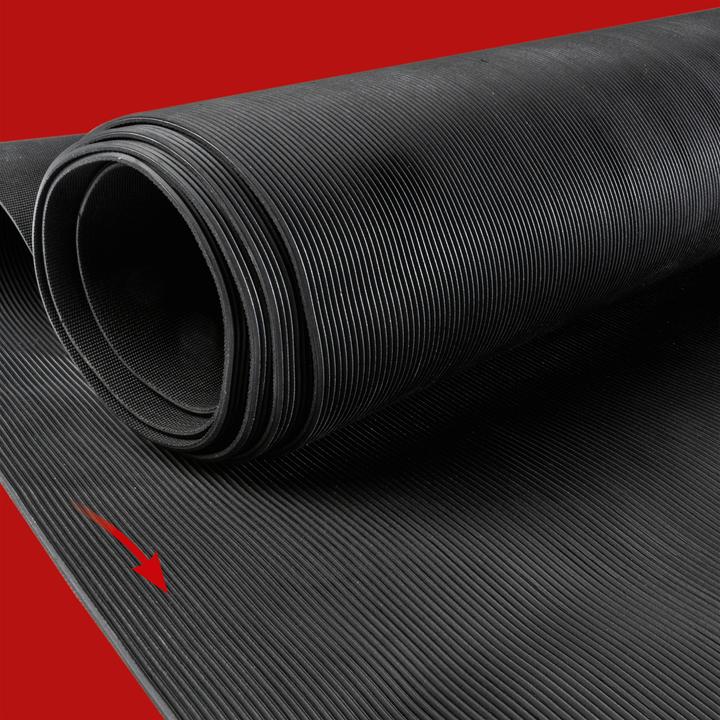 Image du produit Walser Gummimatte Saturn, zuschneidbare Meterware feinripp 100x250 cm schwarz