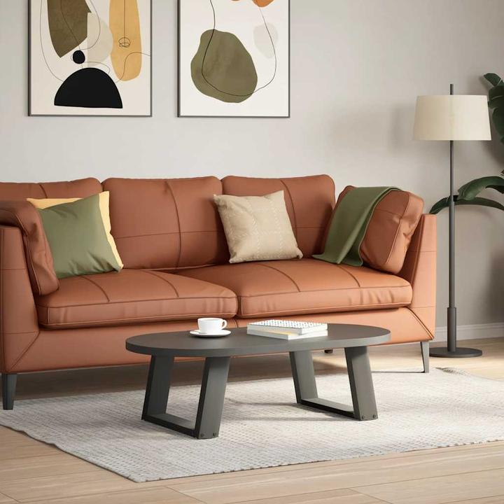 Produktbild VidaXL Couchtischbeine U-Form 2 Stk. Anthrazit 50x(30-31) cm Stahl Tischbein