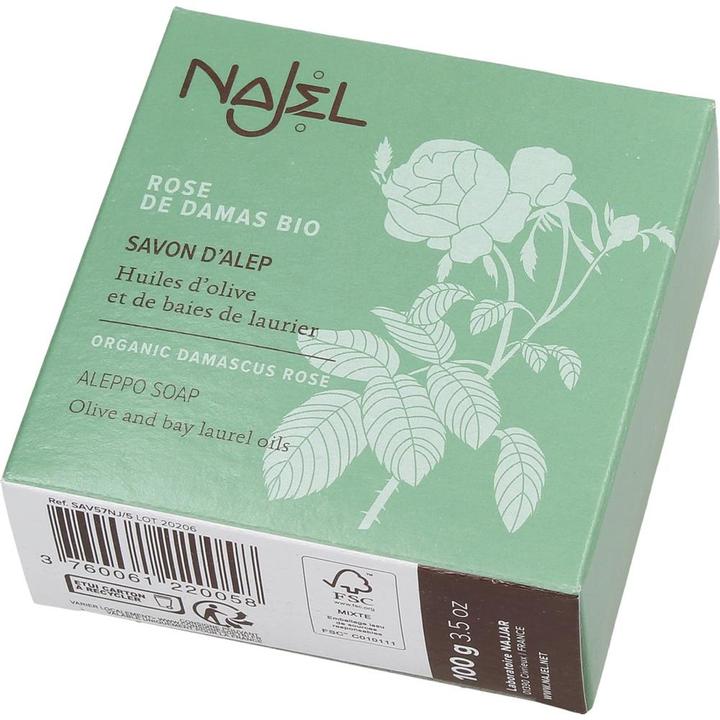 Produktbild Najel Savon Alep à la Rose de Damas Bio (Hartseife)