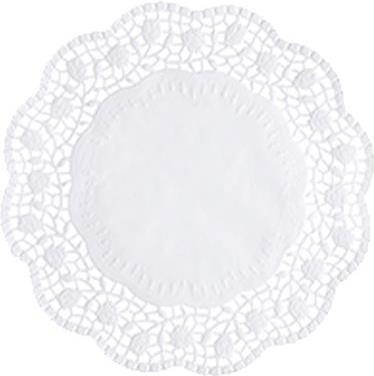 Produktbild Papstar Tortenspitze, rund, Durchmesser: 200 mm, weiss geprägtes Spitzenpapier, 40 g/qm, FSC-zertifiziert