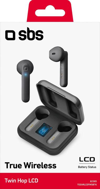 Image du produit SBS twin hop lcd true wireless earphones noir (2.50 h, Sans fil)