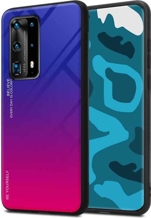 Actual product image Cadorabo TPU 2 colors glass cover (Huawei P40 Pro+)