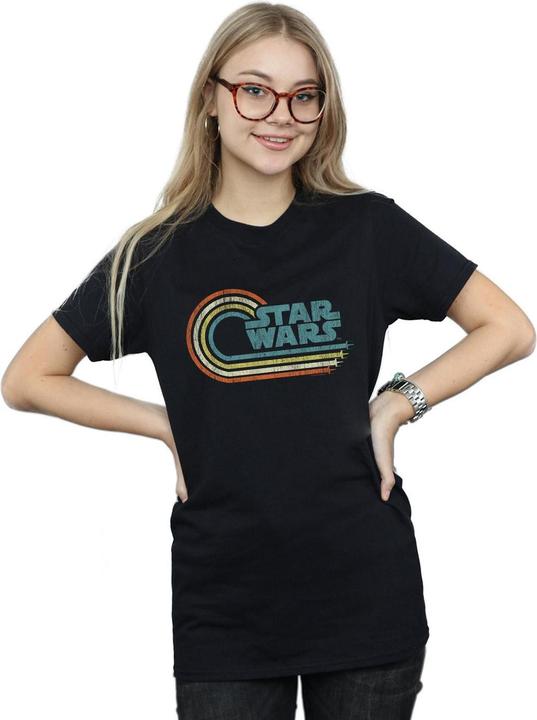 Image du produit Star Wars - T-shirt RETRO WAVE LOGO - Femme (M)