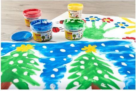 Actual product image EberhardFaber Finger paint 100 ml, set of 4 (Sorted, 400 ml)