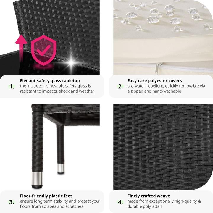 Image du produit tectake Banc de jardin en rotin