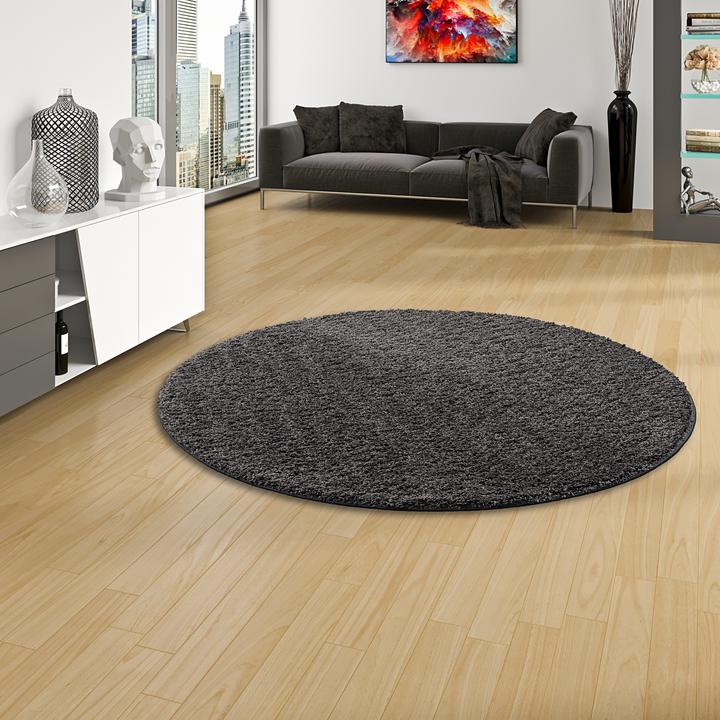 Produktbild Snapstyle Luxus Hochflor Langflor Teppich Milano (Ø 133 cm)