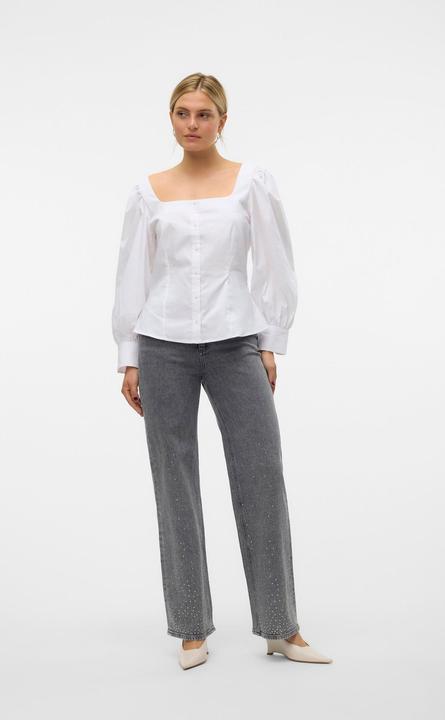 Actual product image Vero Moda VMTESSA Hohe Taille Weiter Beinschnitt Jeans Weit geschnitten (W29/L32)