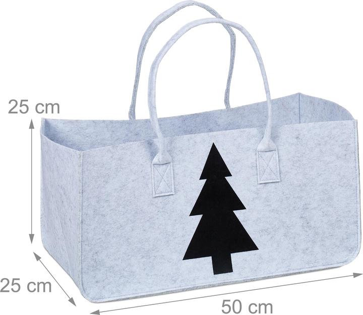 Immagine prodotto Relaxdays Sacchetto per legna da ardere (50 x 25 x 25 cm)