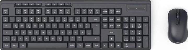 Actual product image Hama WKM-200 Funk Tastatur, Maus-Set Deutsch, QWERTZ Schwarz (DE, Wireless)