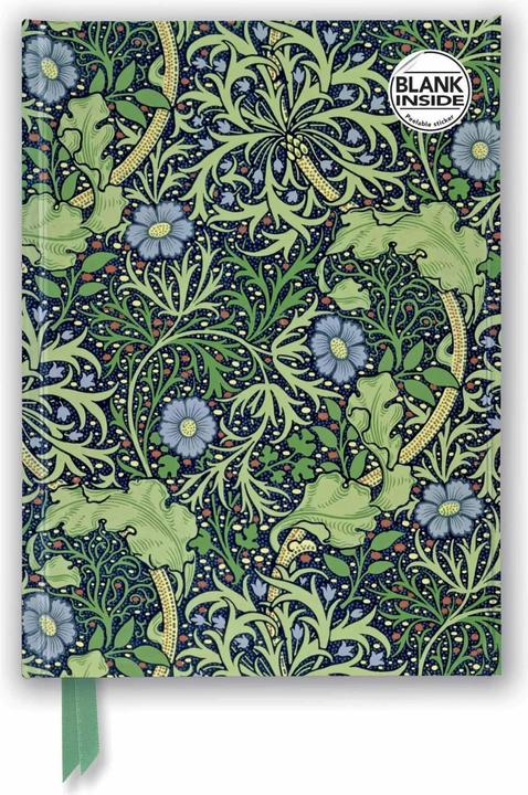 William Morris: Seaweed (Foiled Blank Journal) (Plain, Hardcover)