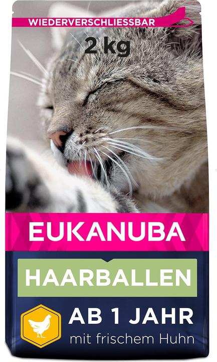 Produktbild Eukanuba Hairball Control 1+ Erwachsene 2kg (Adult, 1 Stk., 2000 g)