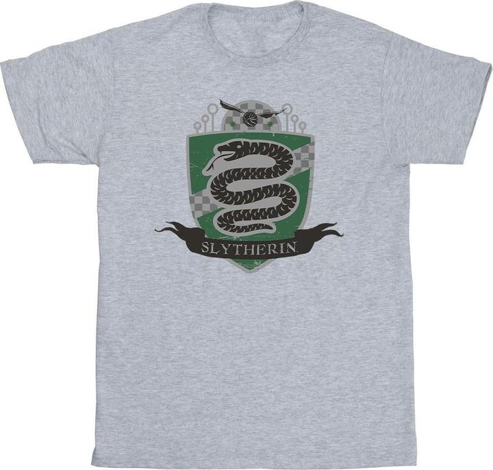 Actual product image Girls Slytherin Chest Badge Cotton T-Shirt (116)