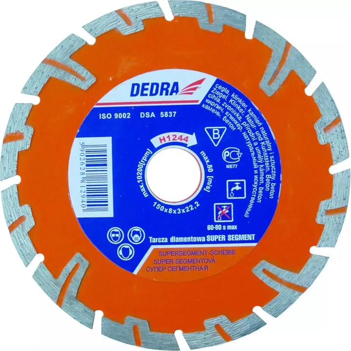 Dedra Super Segment Diamanttrennscheibe zum Schneiden von Beton 180 mm H1245