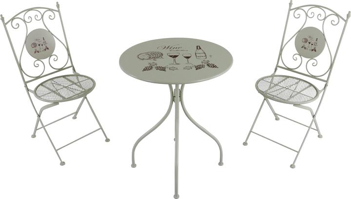 Actual product image Axi Maxime Metal Bistro Set Wine cream (60 cm)