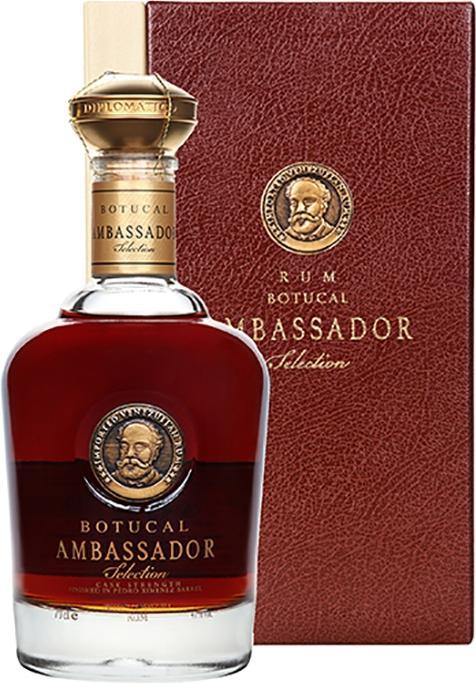 Botucal Diplomático) AMBASSADOR Selection Cask Strength 47% Vol. 0,7l en coffret bois aspect cuir