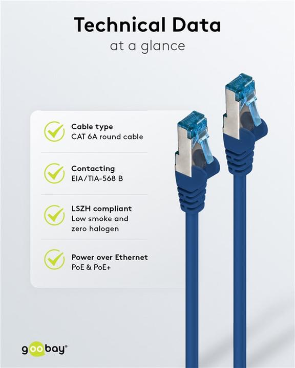 Actual product image Goobay network cable (S/FTP, CAT6a, 2 m)