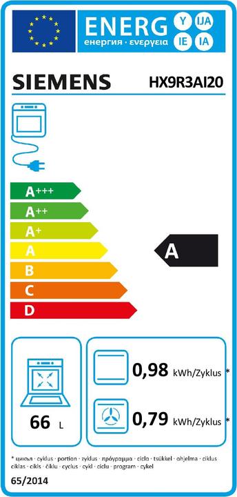 Energie-Label Siemens HX9R3AI20