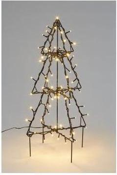 Produktbild Hellum LED Tannenbaum aussen, Weihnachtsbaum aus Metall, Weihnachtsbaum outdoor, schwarz, 90 LED, wa