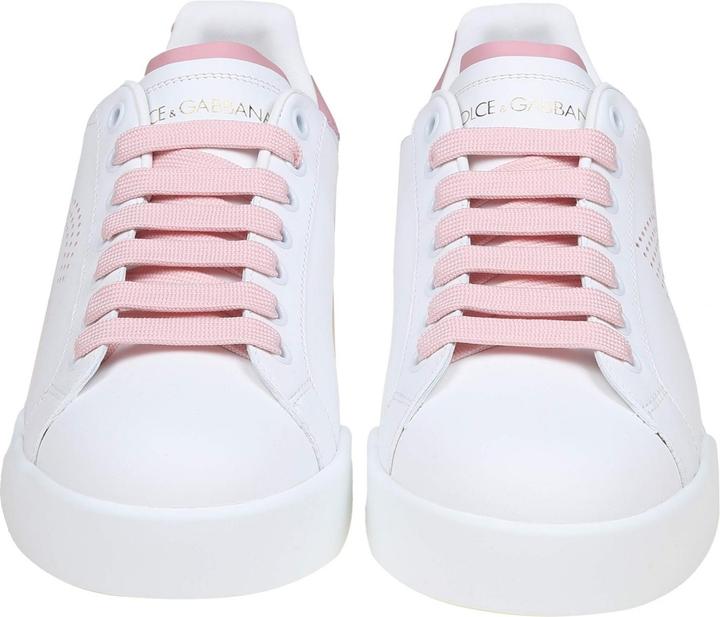 Produktbild Dolce & Gabbana portofino light sneakers in white and pink leather (40)