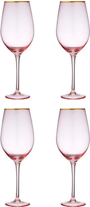 Actual product image Ladelle Handmade wine glasses Chloe Peach (set of 4) (4 Glasses, Wine glasses set)