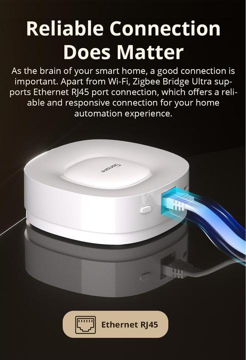 Actual product image Sonoff Bramka Matter ZigBee Bridge Ultra ZBBridge-U (RJ45 LAN, 1.5 GHz, 1 GB RAM, 8 GB)