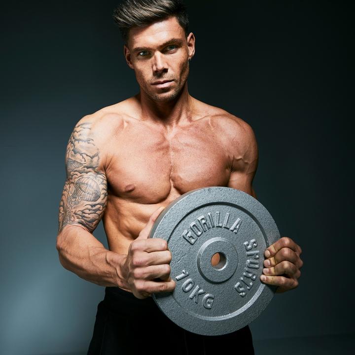 Produktbild Gorilla Sports Hantelscheibenset (4 x 2.5 kg, 4 x 5 kg)