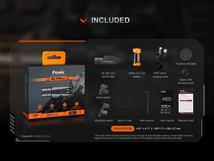 Produktbild Fenix GL19R V2.0 (9.40 cm, 1200 lm)