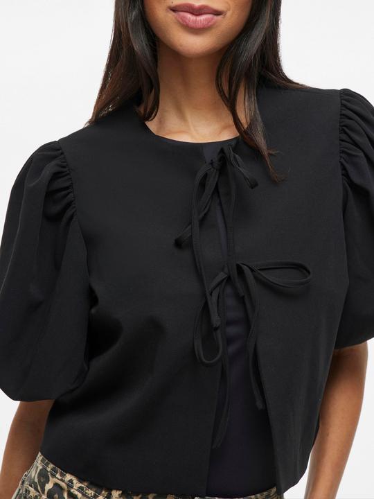 Actual product image Vila Top with short sleeves tied at the front (38)