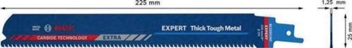 Bosch Professional Zubehör Expert 'Thick Tough Metal' S 1155 CHC reciprozaagblad, 10 stuks