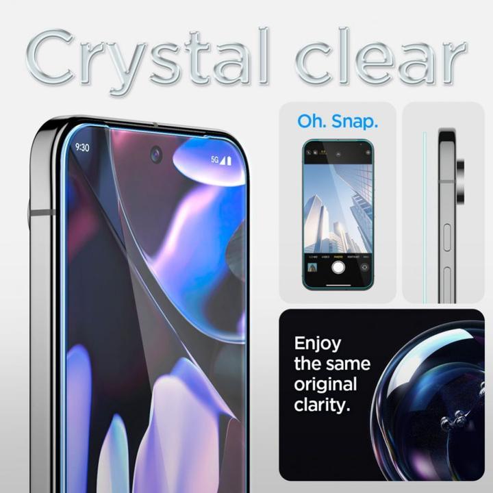 Actual product image Spigen EZ Fit Tempered Glass Clear Screen Protector Google Pixel 9 Pro XL 2-Pack (2 Piece, Google Pixel 9 Pro XL)