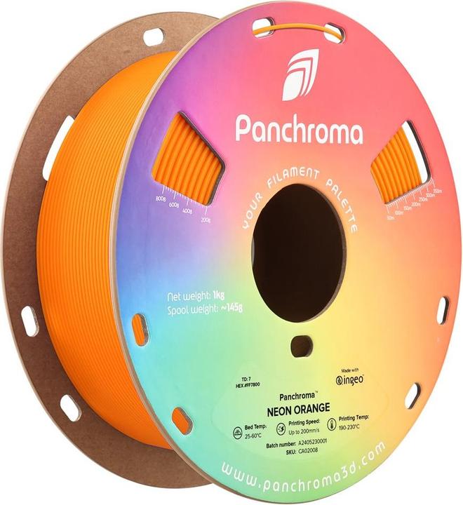 Immagine prodotto Polymaker Panchroma™ PLA Neon (PLA, 1.75 mm, 1000 g, Arancia)