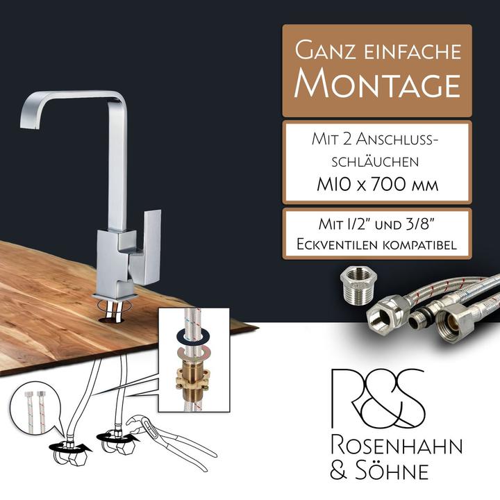 Actual product image Rosenhahn & Söhne Rosenhahn & SÃ¶hne Kitchen Faucet in Chrome ( 62H08C ) Model Juist 200