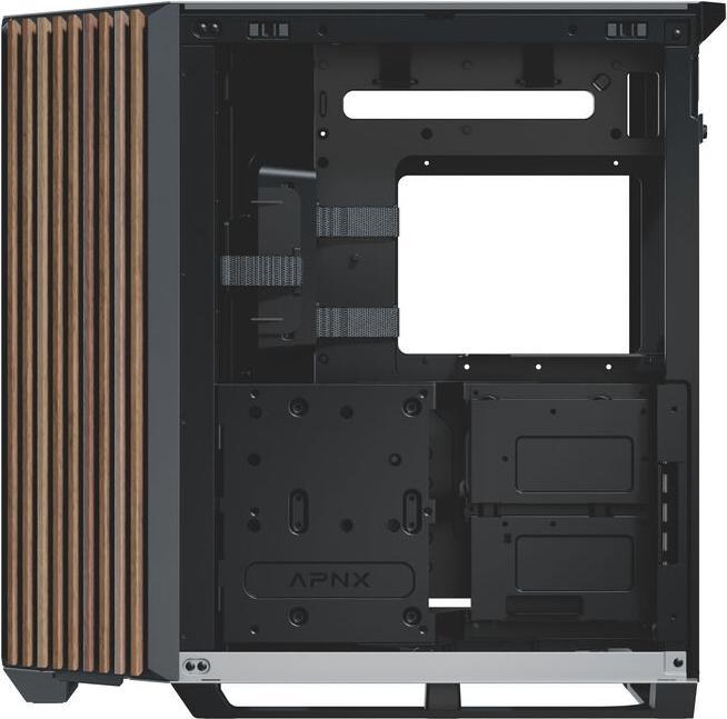 Immagine prodotto APNX Case per PC V1, midi tower, ATX, vetro temperato - legno, nero / bianco (ATX)