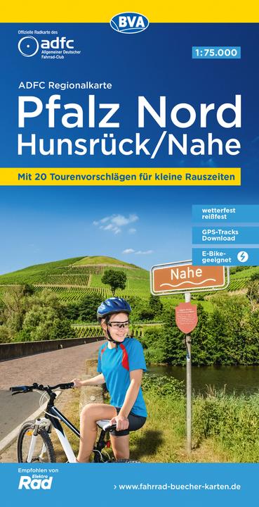Actual product image ADFC regional map Palatinate North/ Hunsrück
