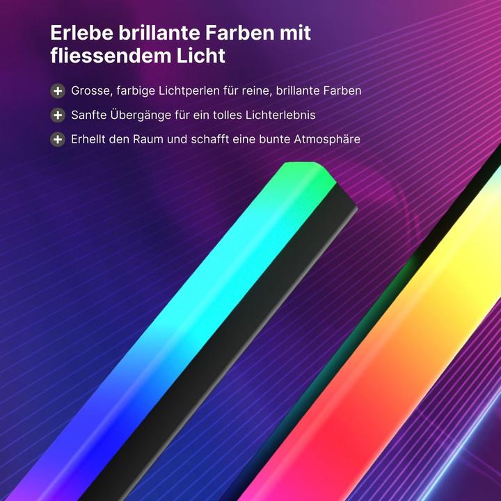 Image du produit Hermex 2er Set LED-Umgebungslicht Stehlampe Hintergrund-Beleuchtung Desktop-Licht