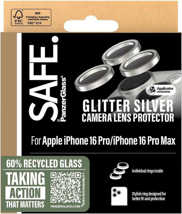 Actual product image PanzerGlass Safe. (1 Piece, Apple iPhone 16 Pro, Apple iPhone 16 Pro Max)